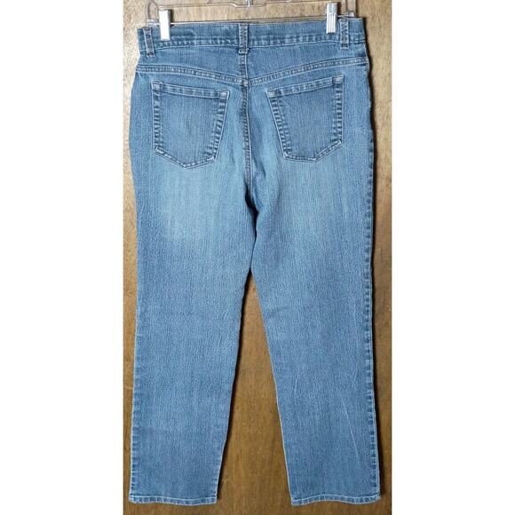 Gloria Vanderbilt Woman 8 Medium Wash "Amanda" Stretch Straight Leg Denim Jeans - Picture 3 of 5